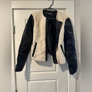 Sherpa leather jacket